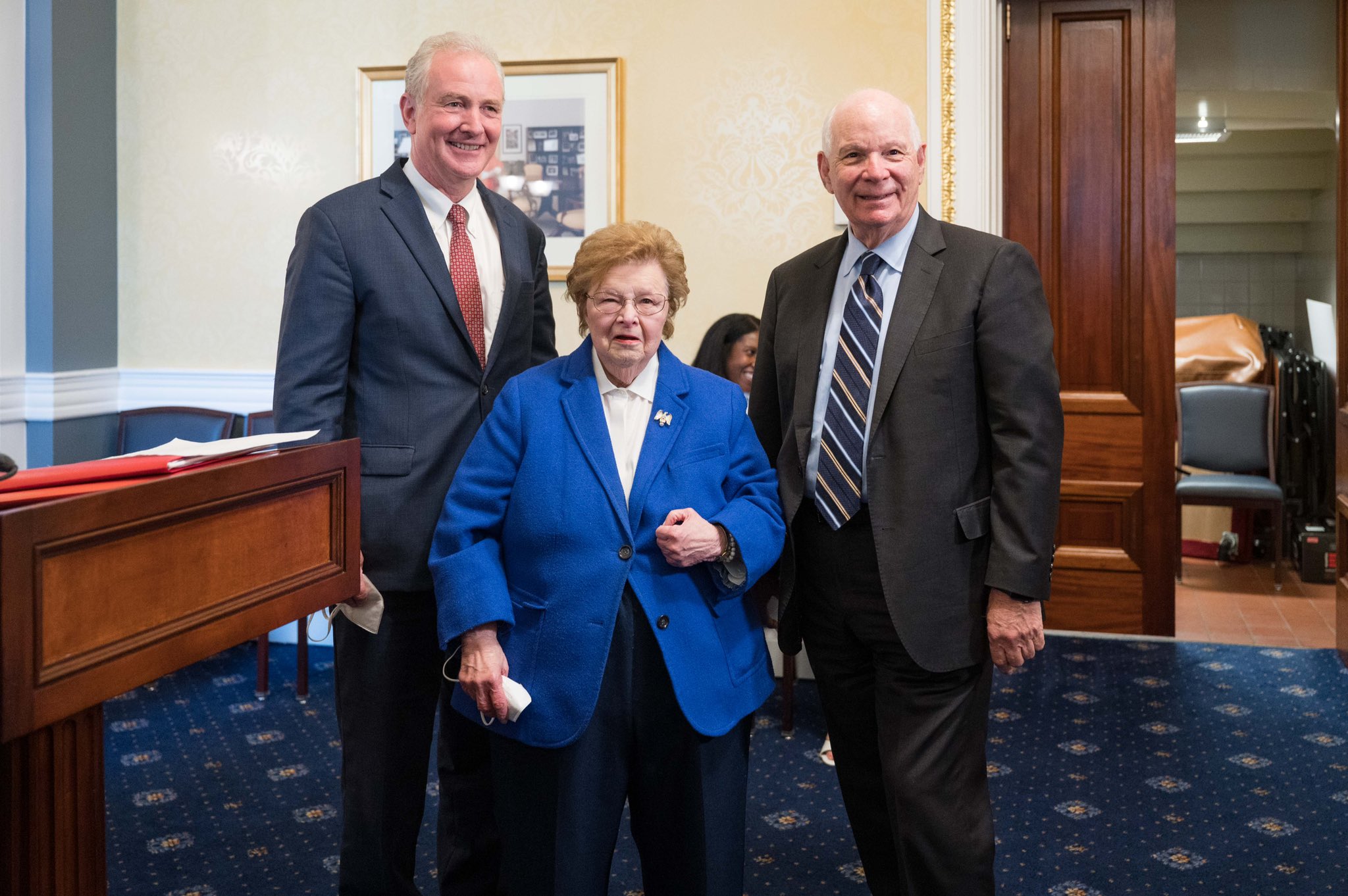 Van Hollen, Cardin, Colleagues Hold Dedication Ceremony for Rooms Honoring Senators Barbara Mikulski and Margaret Chase Smith